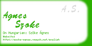 agnes szoke business card